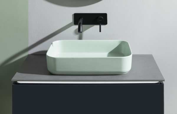 Раковина накладная прямоугольная Allen Brau Fantasy 4.11021.MT керамика цвет зеленый