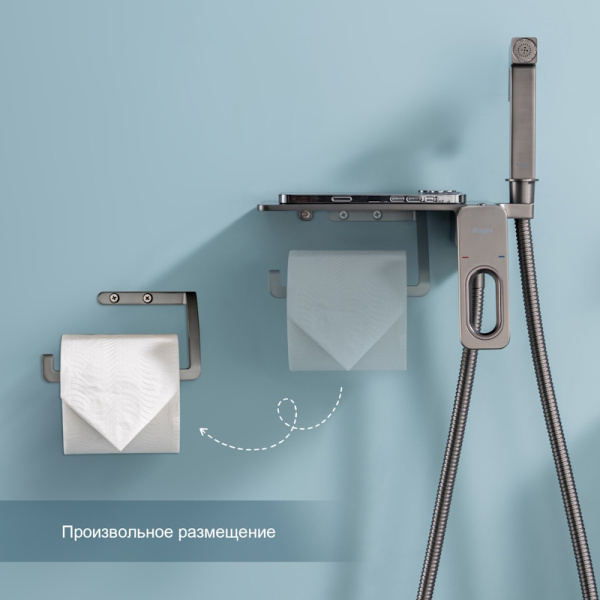 Гигиенический душ Raglo  R51.55.09 встраиваемый в стену графит