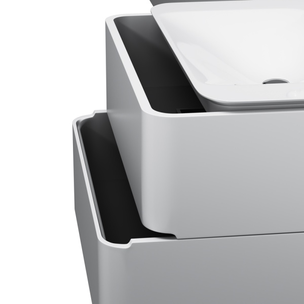 Тумба под раковину подвесная Am.Pm Sensation M30FHX0802WG  80 см  2 ящика цвет белый лак 