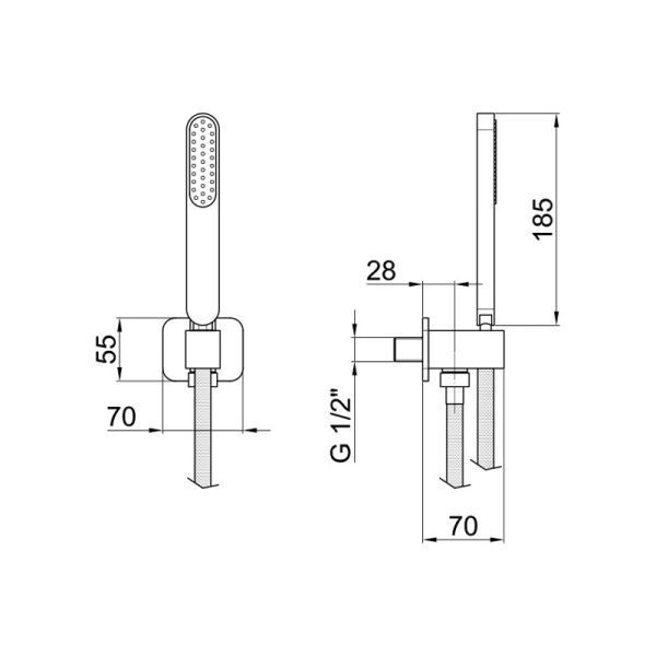 Душевой гарнитур Webert Shower Set AC0847560 черный 