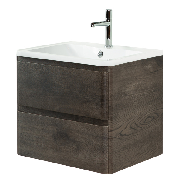 Тумба под раковину подвесная BelBagno Albano ALBANO-600-2C-SO-RNG 600 см  2 ящика цвет Rovere Nature Grigio 