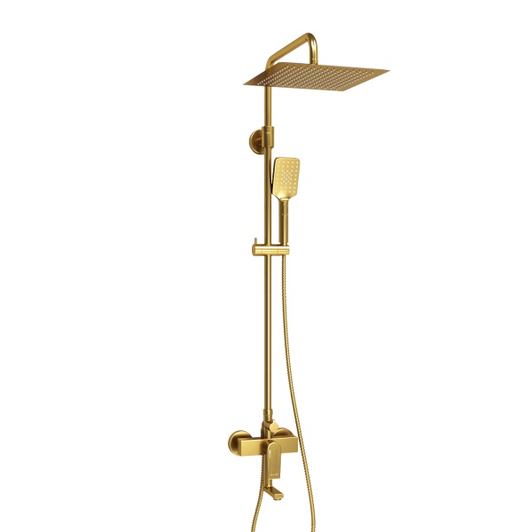 Душевая система со смесителем Wasserkraft  A155.260.201.BG монтаж настенная без термостата золото