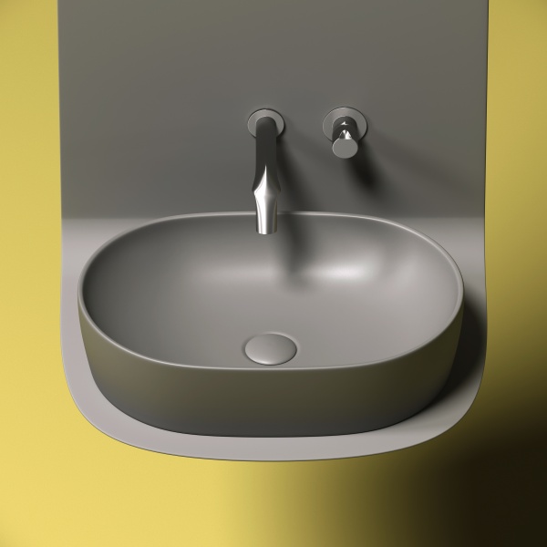 Раковина накладная овальная Ceramica Nova Element CN6047MH фарфор цвет серый матовый