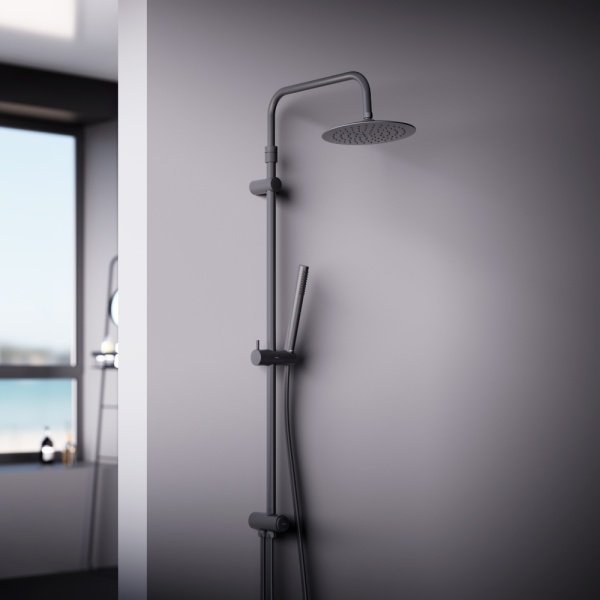 Душевая система без смесителя Damixa Scandinavian Pure 936000300 монтаж настенная без термостата черный