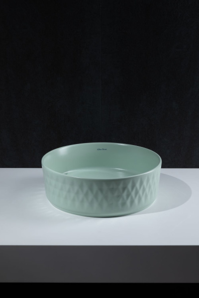 Раковина накладная круглая Allen Brau Fantasy 4.11033.MT керамика цвет зеленый