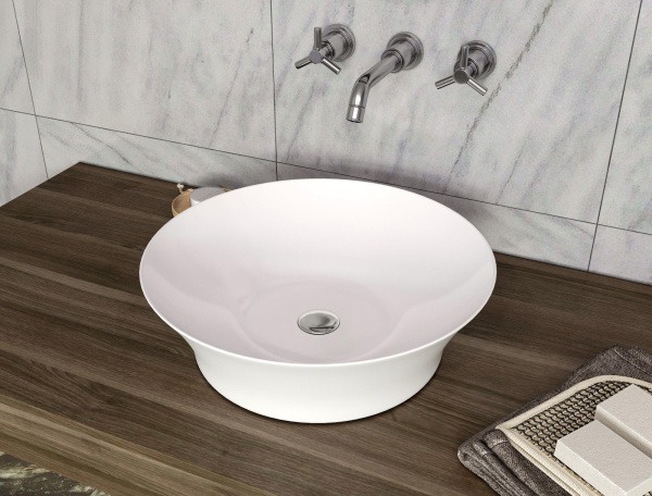 Раковина накладная круглая Allen Brau Liberty 4.32002.20 керамика цвет белый