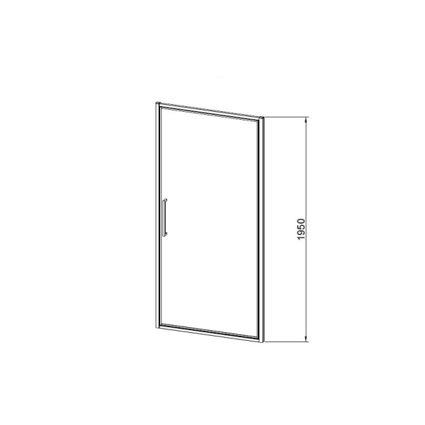 Душевая дверь Vincea Slim VDP-4SL900CL 90 см стекла прозрачные, профиль хром