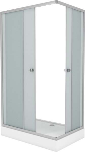 Душевой угол Niagara Eco NG-012-14Q 120x80 стекла матовые, профиль матовый хром