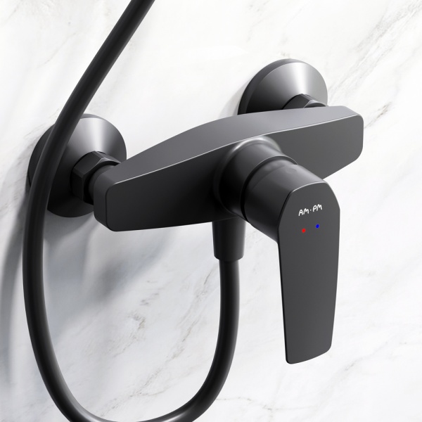 Душевая система со смесителем Am.Pm Gem F42890A24 монтаж настенная без термостата черный