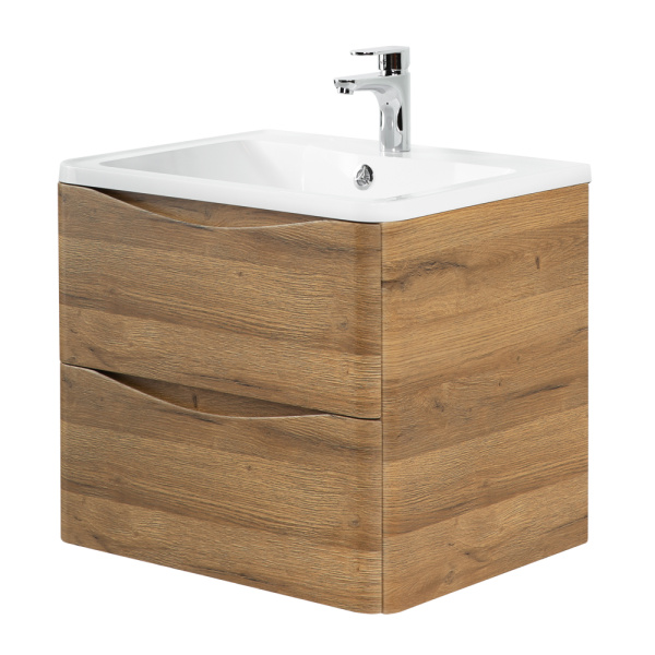 Тумба под раковину подвесная BelBagno Acqua ACQUA-600-2C-SO-RR 60 см  2 ящика цвет Rovere Rustico 