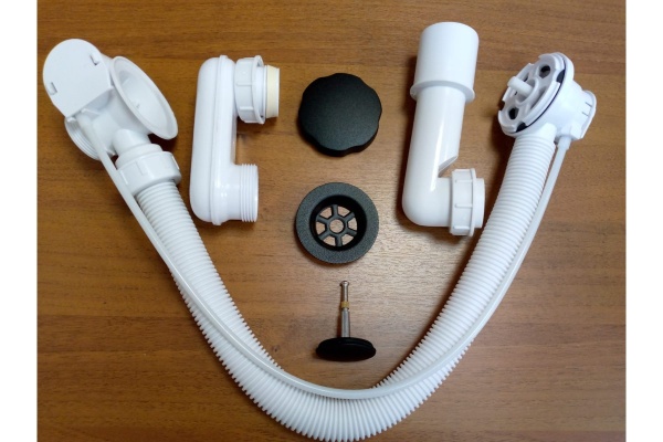 Слив перелив п/автомат Vega V55R 60см BLACK матовый