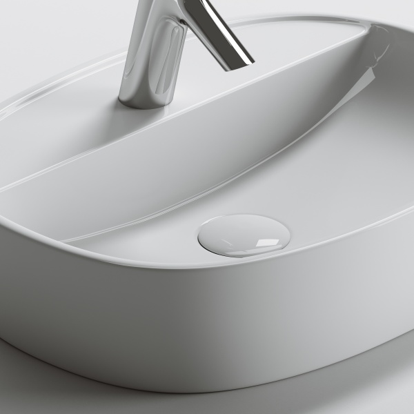 Раковина накладная овальная Ceramica Nova Element CN6036 фарфор цвет белый