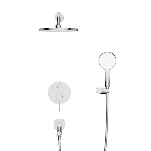 Душевая система со смесителем Cezares Relax RELAX-VDSET-01 монтаж встраиваемая  в стену без термостата хром
