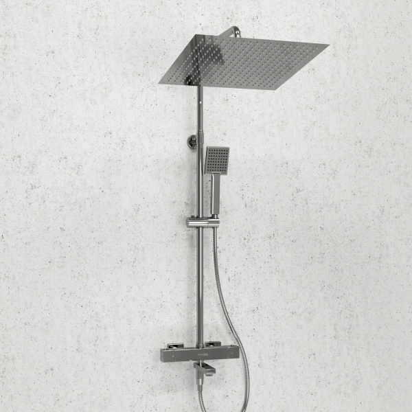 Душевая система со смесителем Wasserkraft  A199.119.141.010.CH Thermo монтаж настенная с термостатом хром