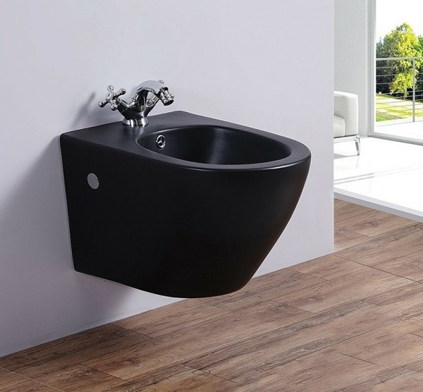 Биде подвесное Esbano LIRIO ESVBLIRIBM фаянс, цвет черный матовый