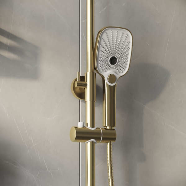 Душевая система со смесителем Grossman Advans 500.K35.09.320 монтаж настенная без термостата золото