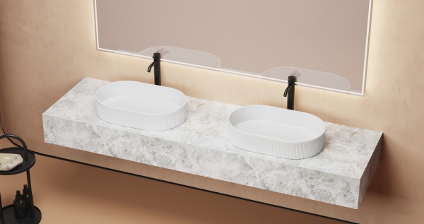 Раковина  овальная Abber Bequem AC2116 фаянс цвет белый