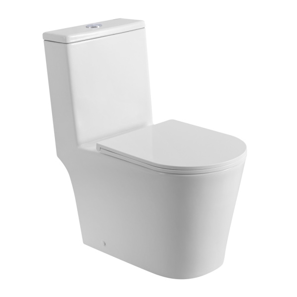 Унитаз напольный моноблок BelBagno Tre BB673CP-MN-TOR/SC Tornado фаянс белый