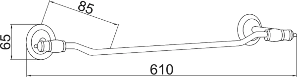 Полотенцедержатель Boheme Vogue 10182 настенный Chrome