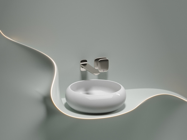 Раковина накладная круглая Ceramica Nova Element CN6050 фарфор цвет белый