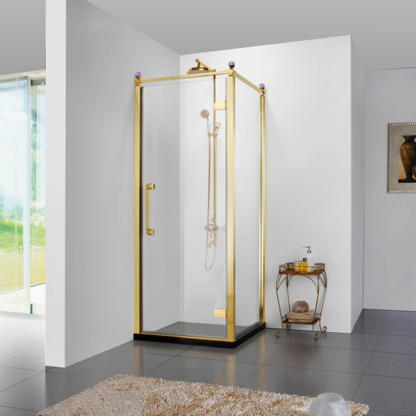 Душевой угол Aquanet Betta Cube 184916 квадратная   стекла прозрачные, профиль золото