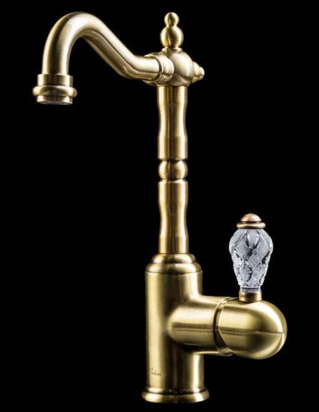 Смеситель для раковины Boheme Crystal 302-CRST бронза