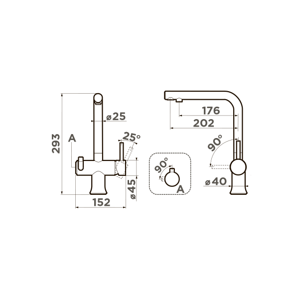 Смеситель для кухни Omoikiri Hotaru 4994051 с подключением к фильтру хром/белый