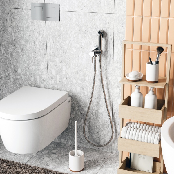 Гигиенический душ Wasserkraft  A70138 встраиваемый в стену хром