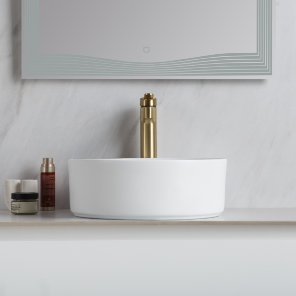 Раковина  круглая BelBagno  BB1342H300 фаянс цвет белый глянцевый