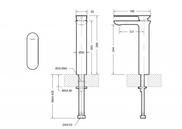 Смеситель для раковины Bravat Gina F165104C-A-ENG хром