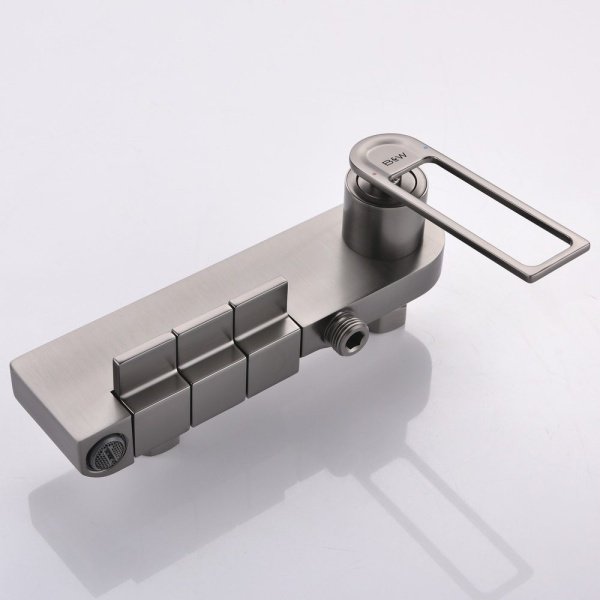 Душевая система со смесителем Black&White Universe UK9900MG монтаж настенная без термостата вороненая сталь