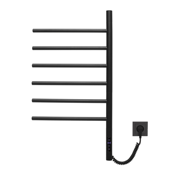 Полотенцесушитель электрический Vincea  П6  40x80 VTD-1S2CBE черный матовый