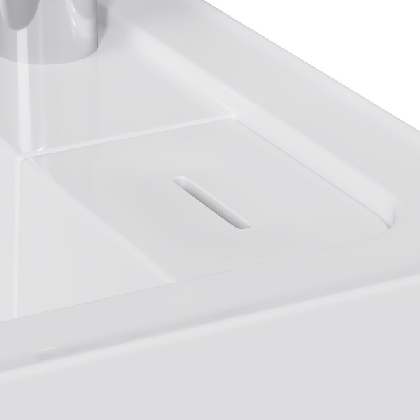 Раковина  квадратная  Am.Pm X-Joy M85AWCC0602WG литьевой мрамор цвет белый глянцевый