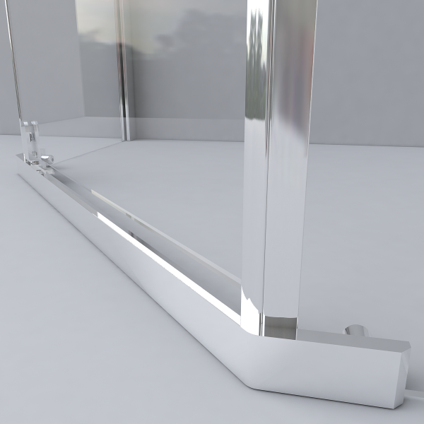 Душевой угол Vincea Stresa VSP-1S100CH пятиугольный 100x100 стекла шиншилла, профиль хром