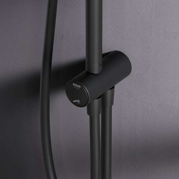 Душевая система без смесителя Am.Pm Gem F0790022 монтаж настенная без термостата черный