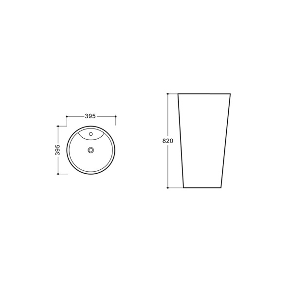 Раковина напольная круглая Vincea  VBS-2P201 фарфор цвет белый