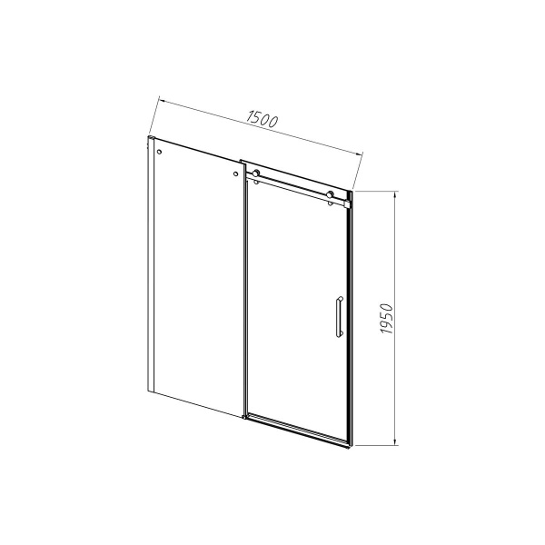 Душевая дверь Vincea Como-N VDS-4CN150CGB 150 см стекла тонированные, профиль черный