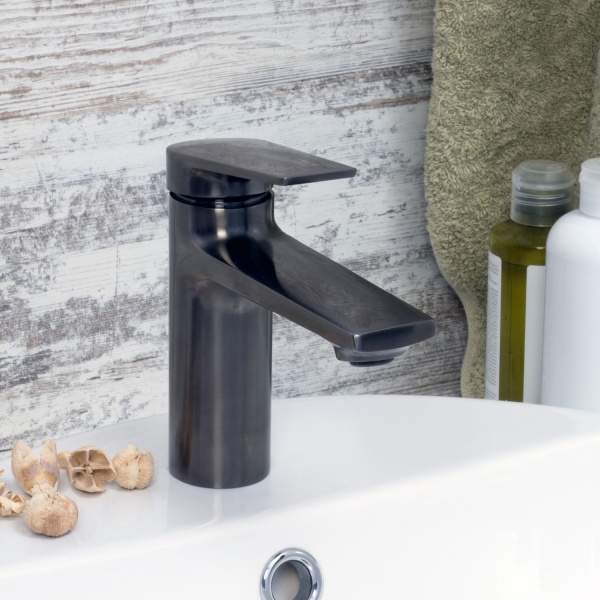 Смеситель для раковины Wasserkraft Wiese 8403 оружейная сталь