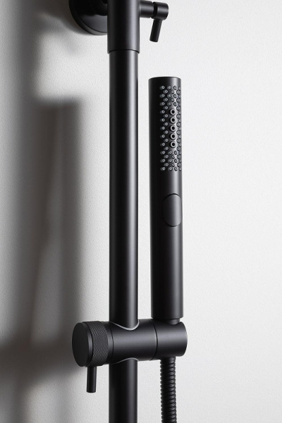 Душевая система со смесителем Allen Brau Priority 5.31T10-31 монтаж настенная с термостатом черный матовый