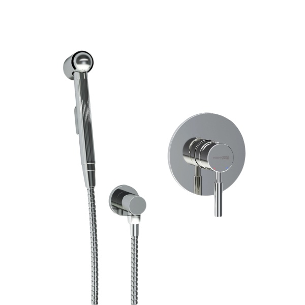 Гигиенический душ Wasserkraft Main A14157 встраиваемый в стену хром