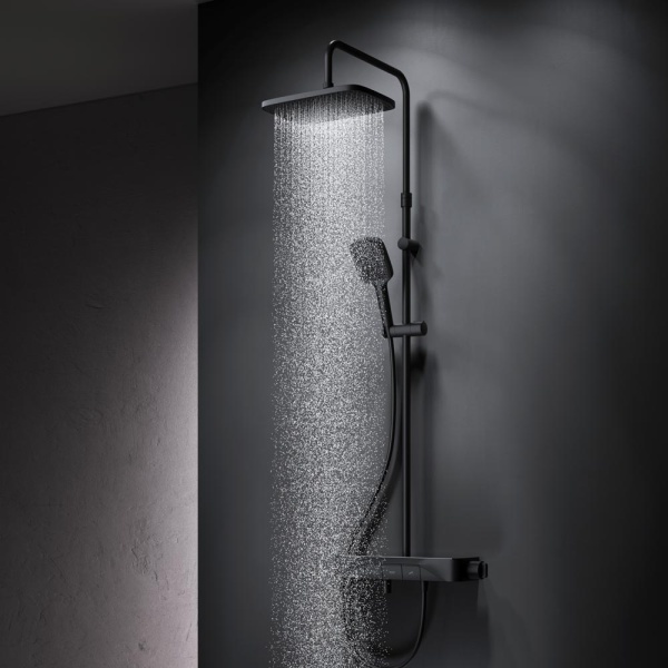 Душевая система со смесителем Am.Pm Func F078F322 монтаж настенная с термостатом черный