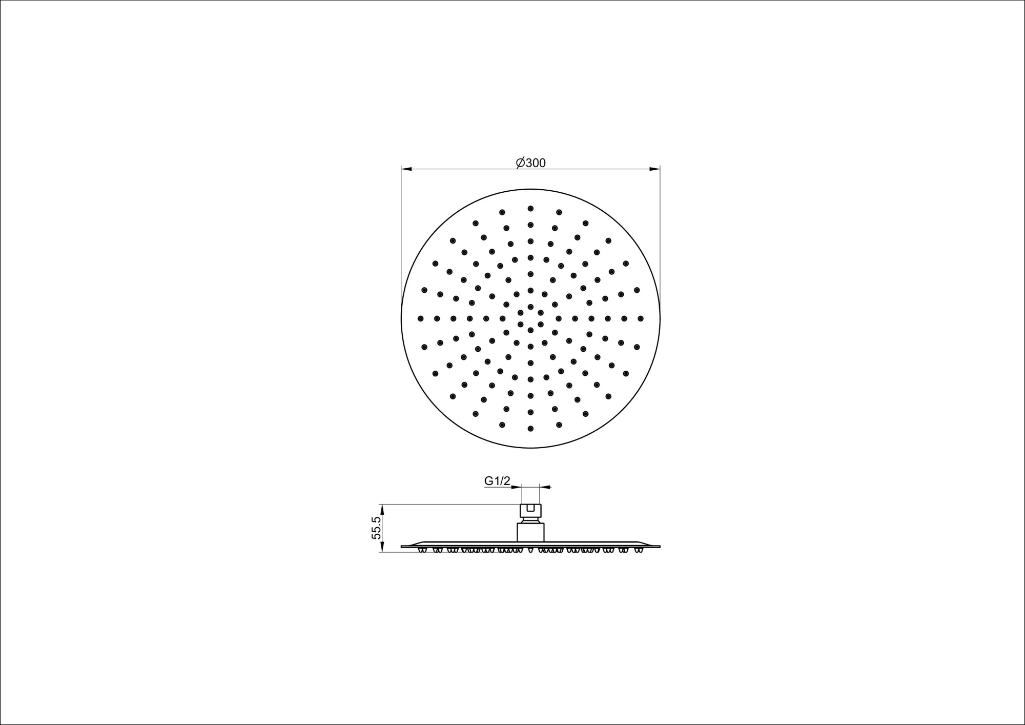 Верхний душ Wonzon&amp;Woghand  WW-88DP04-MB черный матовый 