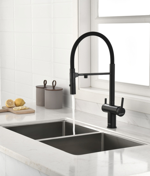 Смеситель для кухни Paulmark Gravity Gr213888-AN с подключением к фильтру антрацит