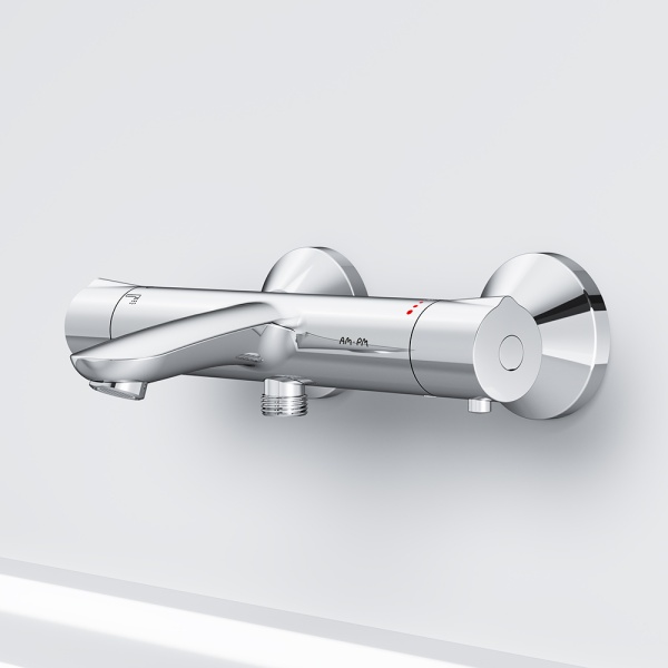 Смеситель для ванны или душа Am.Pm Like F8050000 настенный 
с термостатом хром
