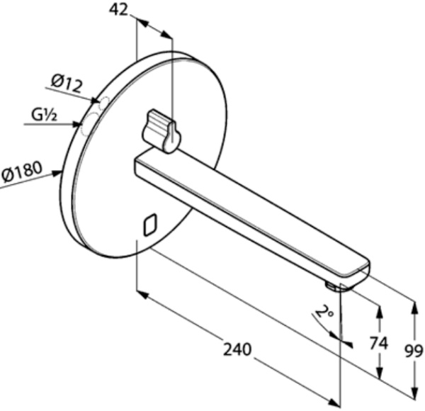 Смеситель для раковины Kludi Zenta Е 3840105 хром