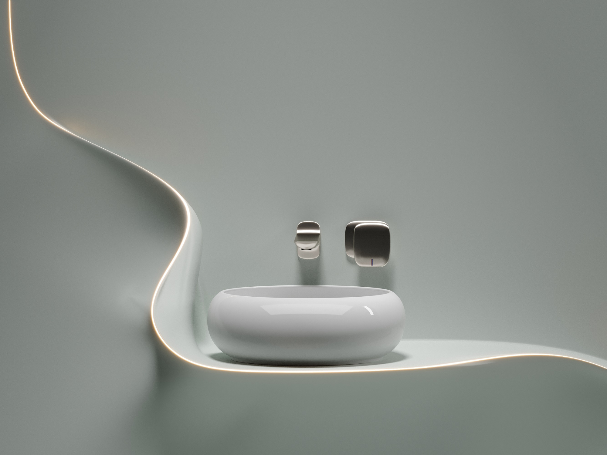 Раковина накладная круглая Ceramica Nova Element CN6050 фарфор цвет белый