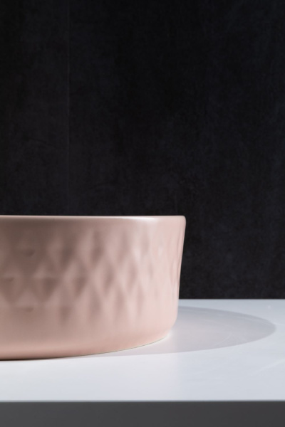 Раковина накладная круглая Allen Brau Fantasy 4.11033.SM керамика цвет розовый