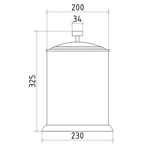 Ведро для мусора Boheme Royal Cristal 10934-G напольное цвет золото