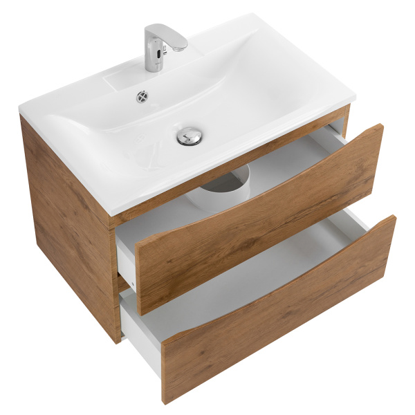 Тумба под раковину подвесная BelBagno Marino MARINO-650-2C-SO-RN-P 65 см  2 ящика цвет Rovere Nature 