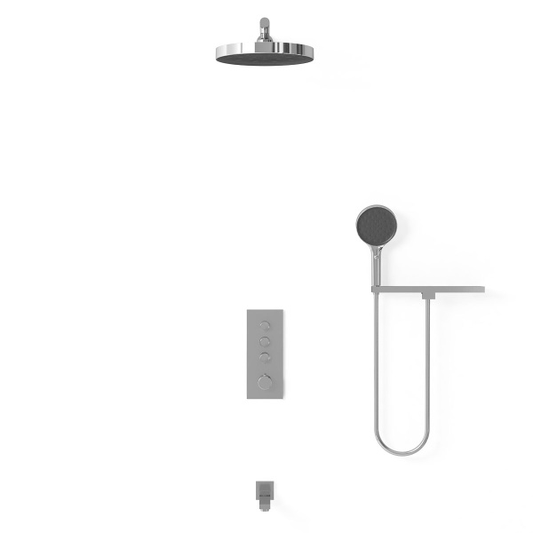 Душевая система со смесителем Vincea Inspire VSFW-433TI2RCH монтаж встраиваемая в стену с термостатом хром